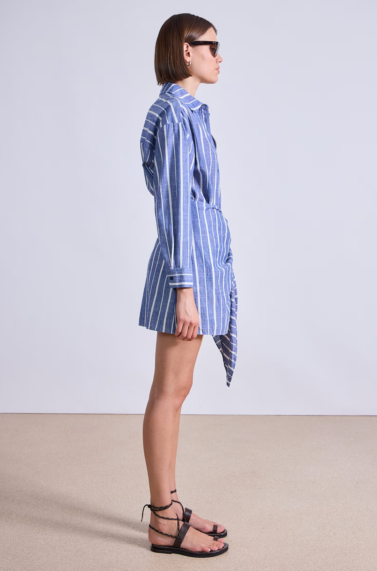 Alessandra mini in chambray stripe | Apiece Apart | MARKET