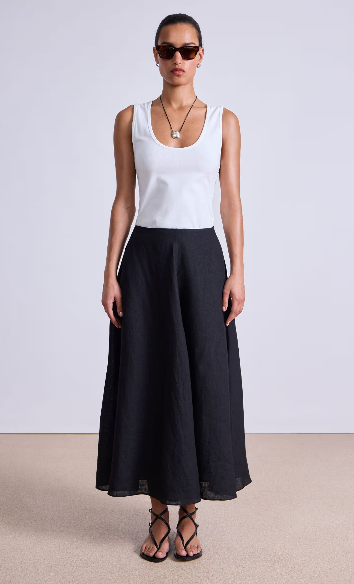Primavera Drape skirt black | Apiece Apart | MARKET