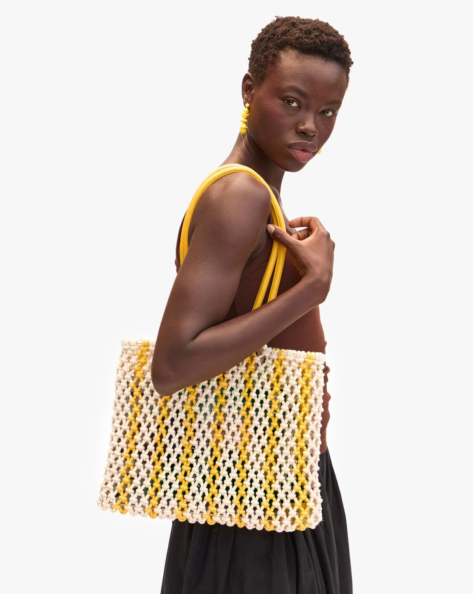 Sandy bag yellow stripe | Clare V | MARKET