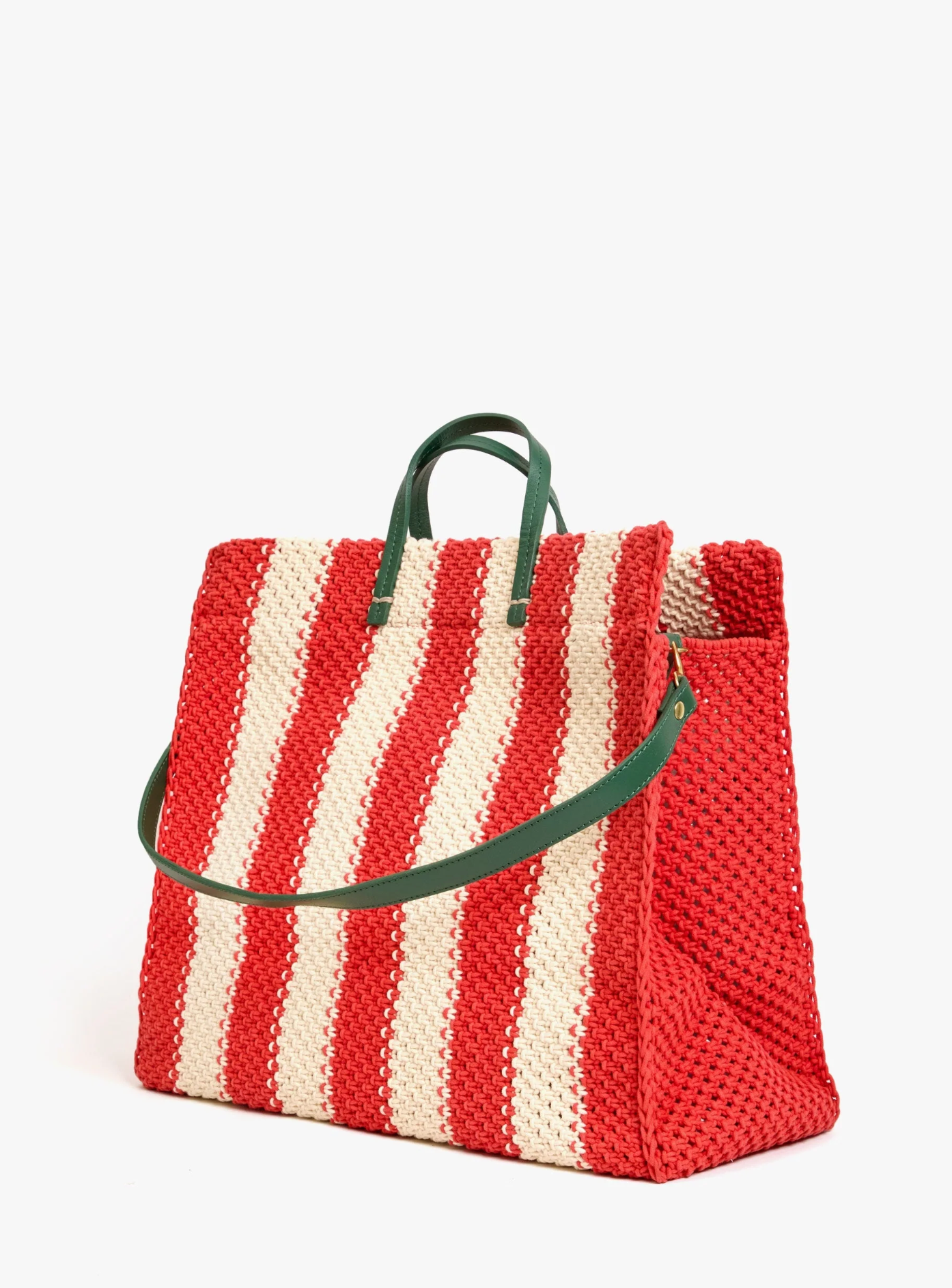 Summer simple tote red/cream stripe | Clare V | MARKET