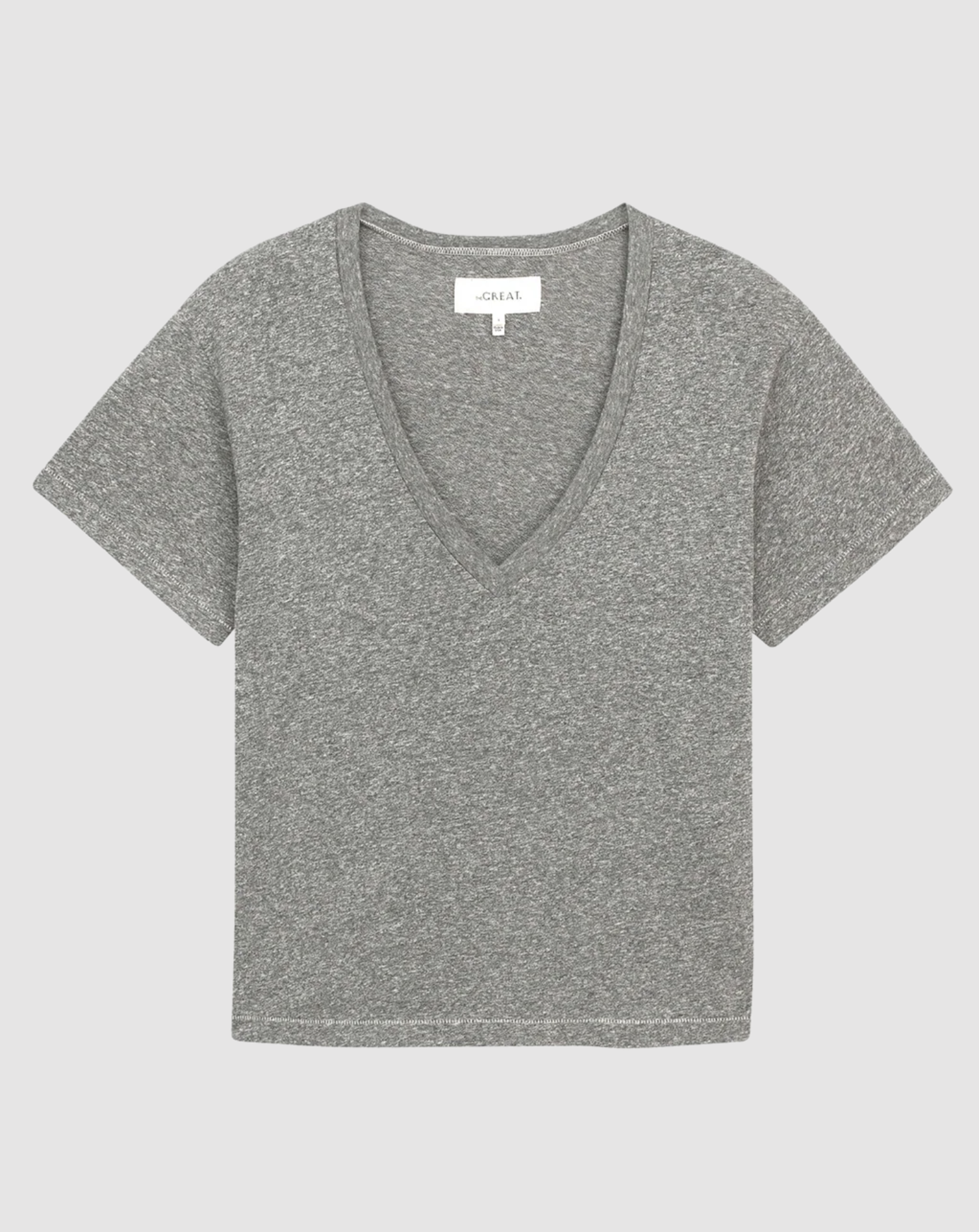 Vneck tee h grey | The Great | MARKET