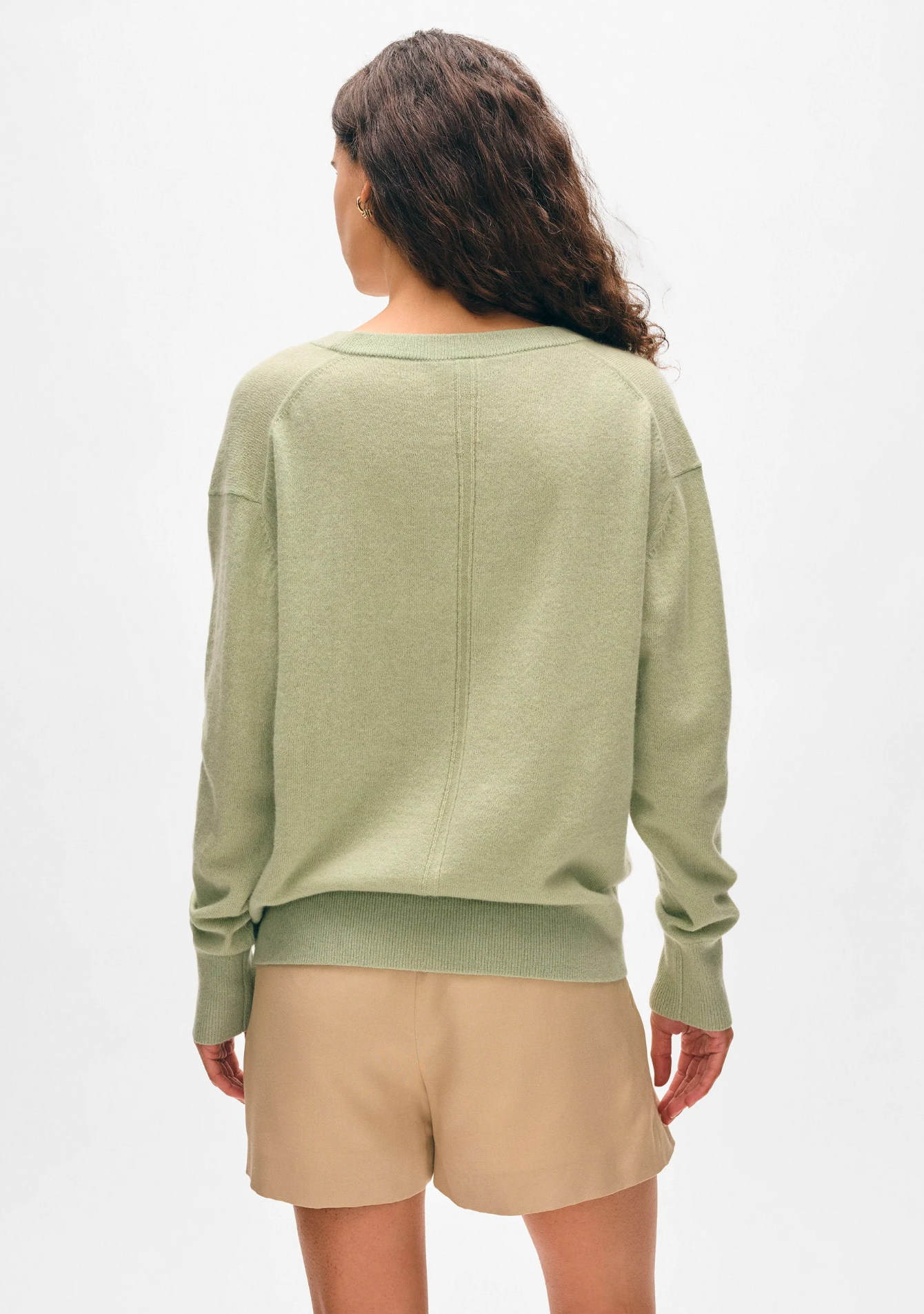 Cashmere v-neck mint | White & Warren | MARKET 