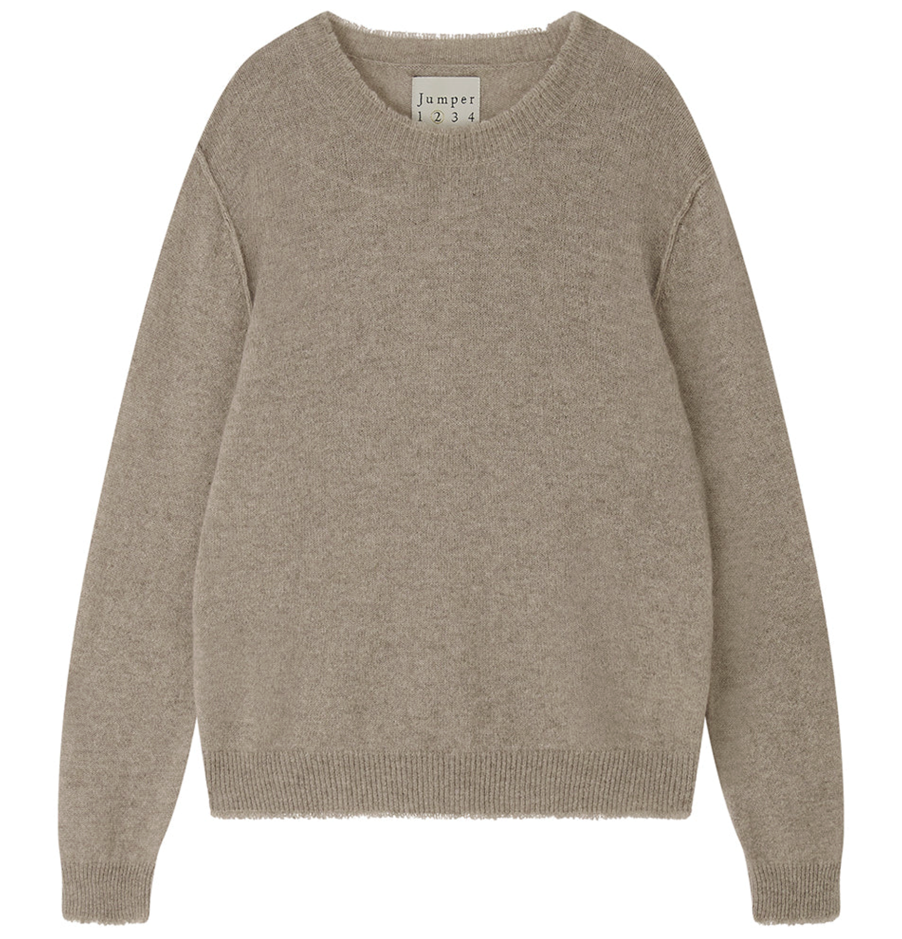 Distressed crew organic lt brown | Jumper | MARKET