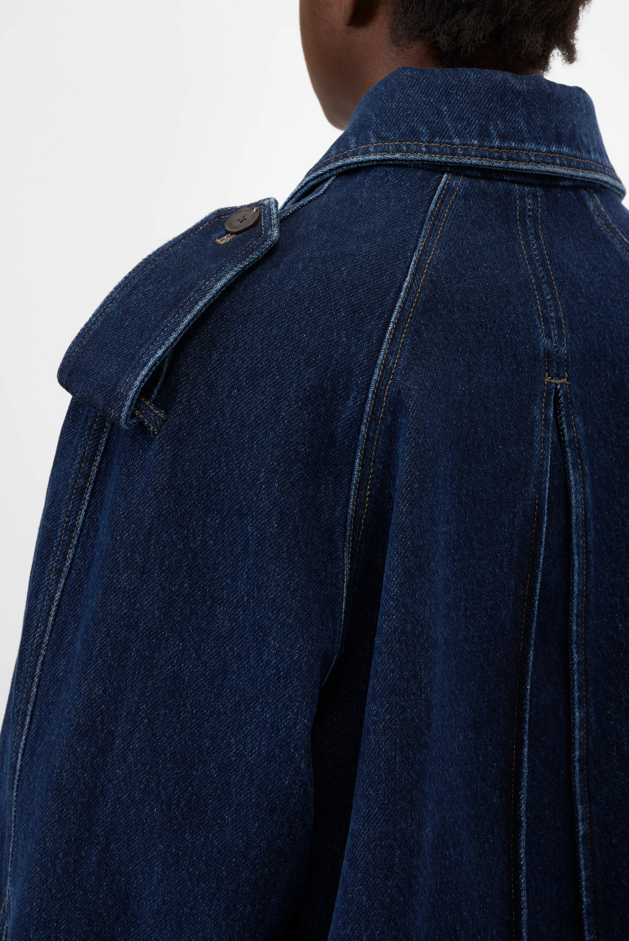cropped trench in denim | Closed | MARKET