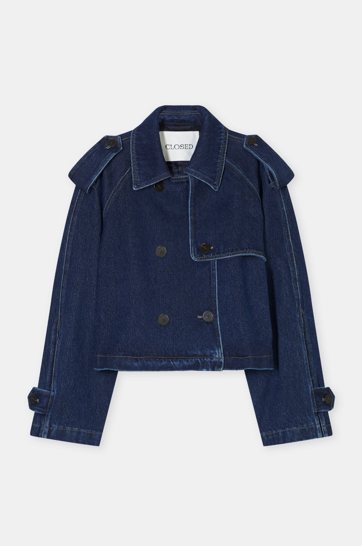 cropped trench in denim | Closed | MARKET
