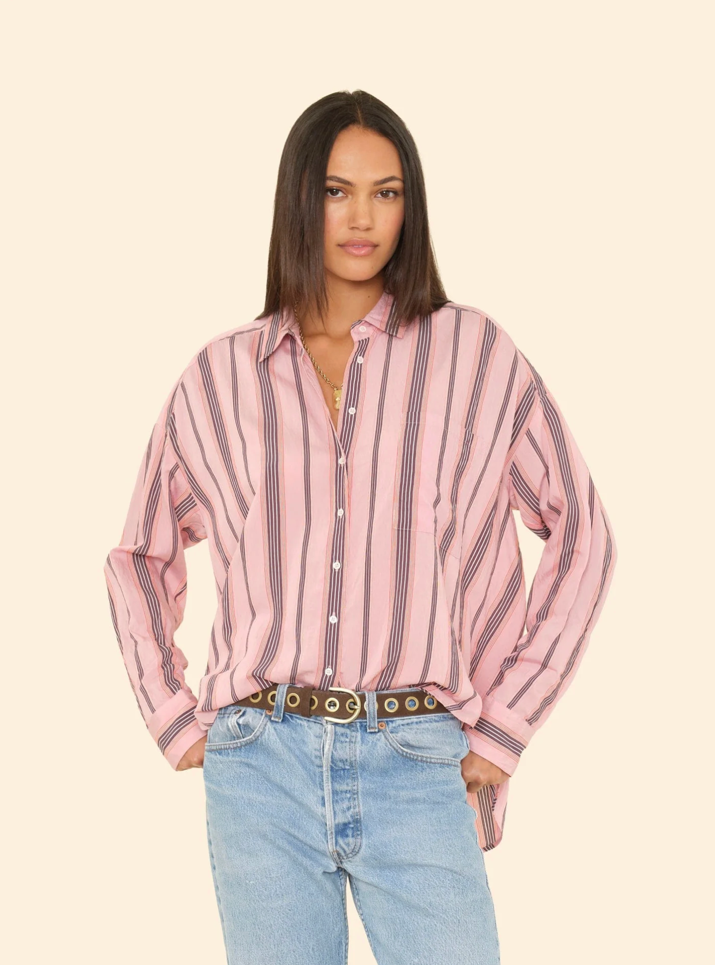 Jordy shirt blush stripe | Xirena | MARKET