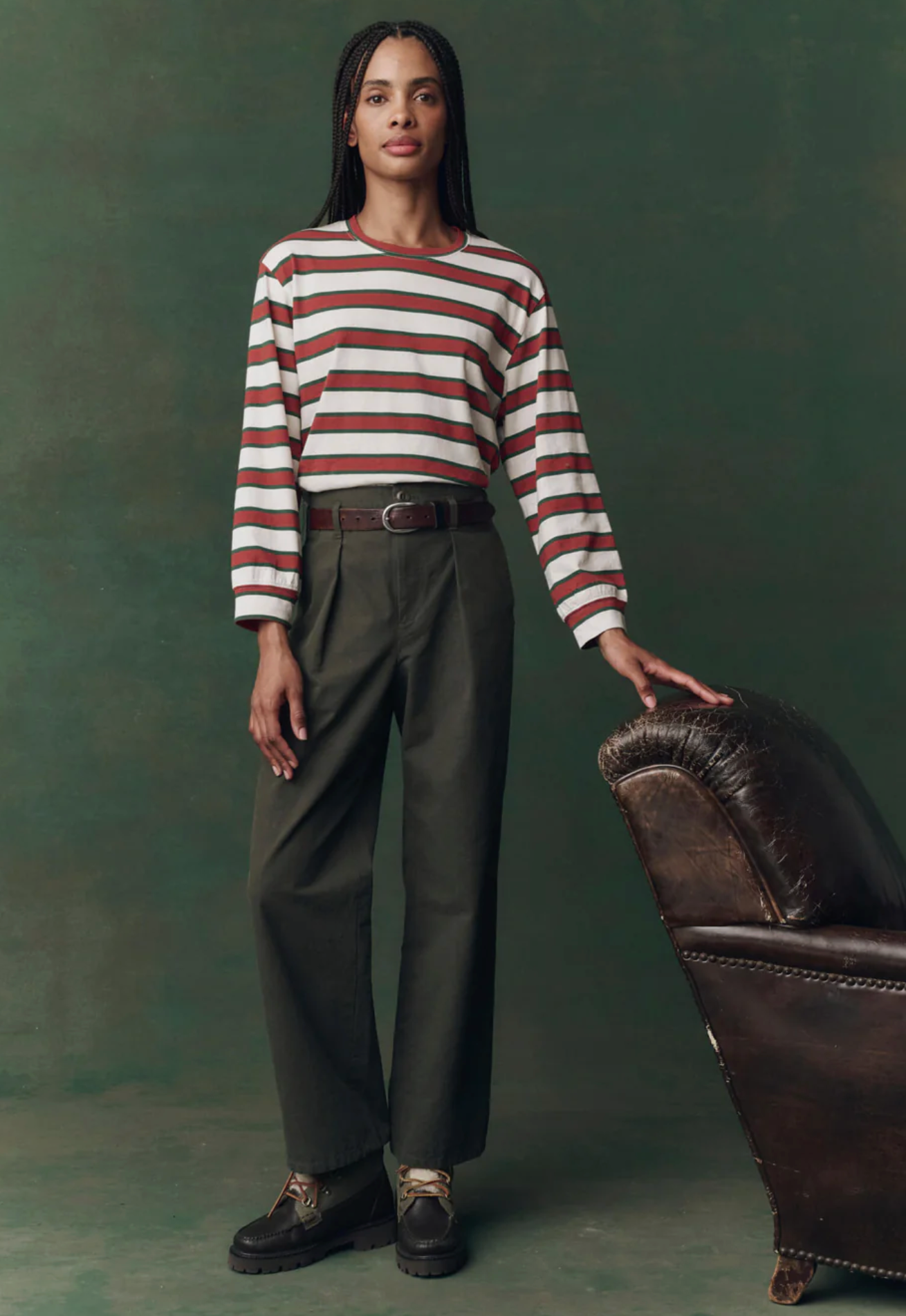 Parker trouser in dusty moss | The Great | MARKET 