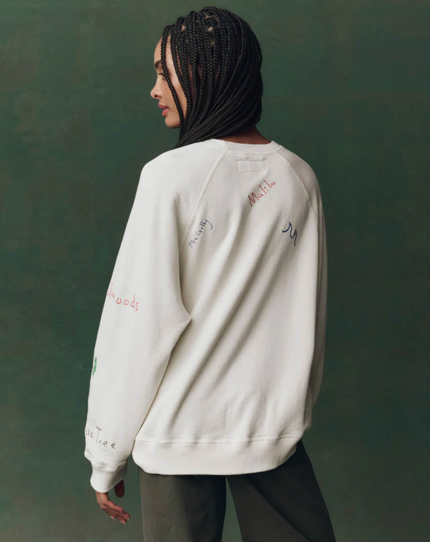 The Slouch w/ golden state emb. washed white | The Great | MARKET