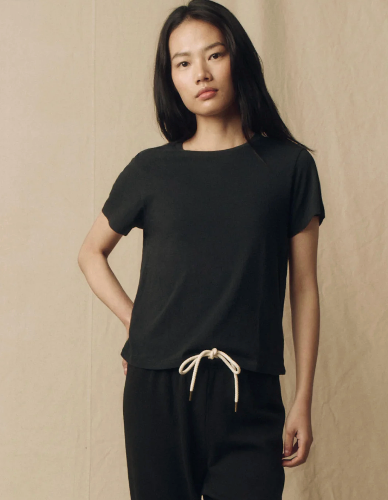 The Little Tee in almost black | The Great | MARKET