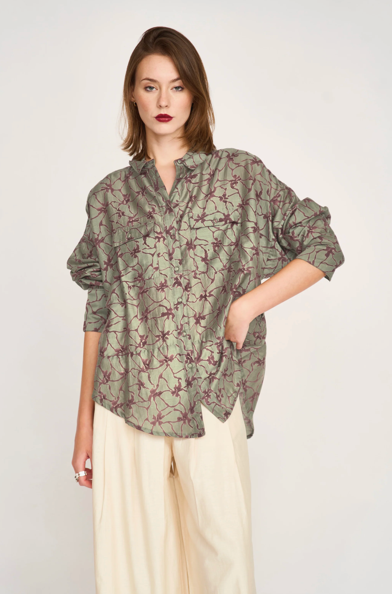 Kyoto shirt in shadow kudzu | Mirth | MARKET