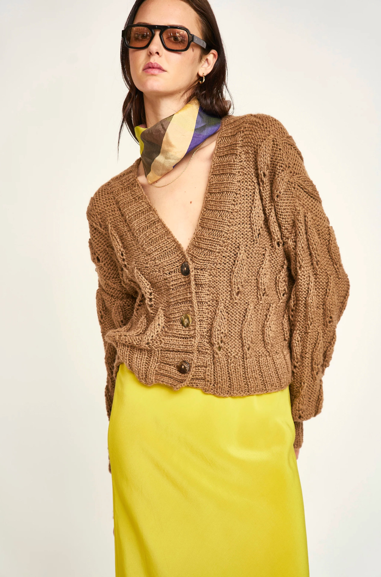 Wimberley Teardrop Cardigan in rust | Mirth | MARKET