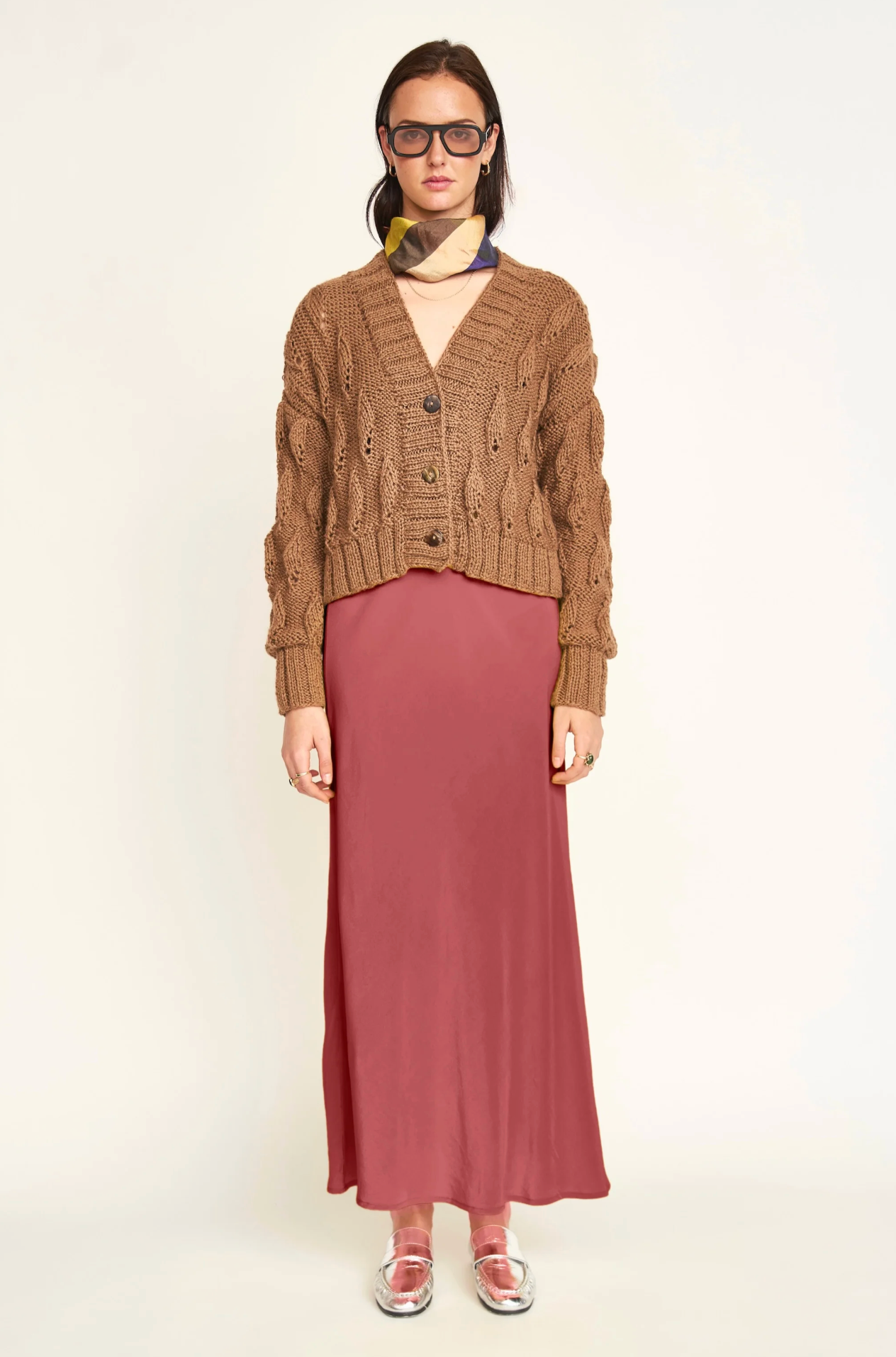 Wimberley Teardrop Cardigan in rust | Mirth | MARKET