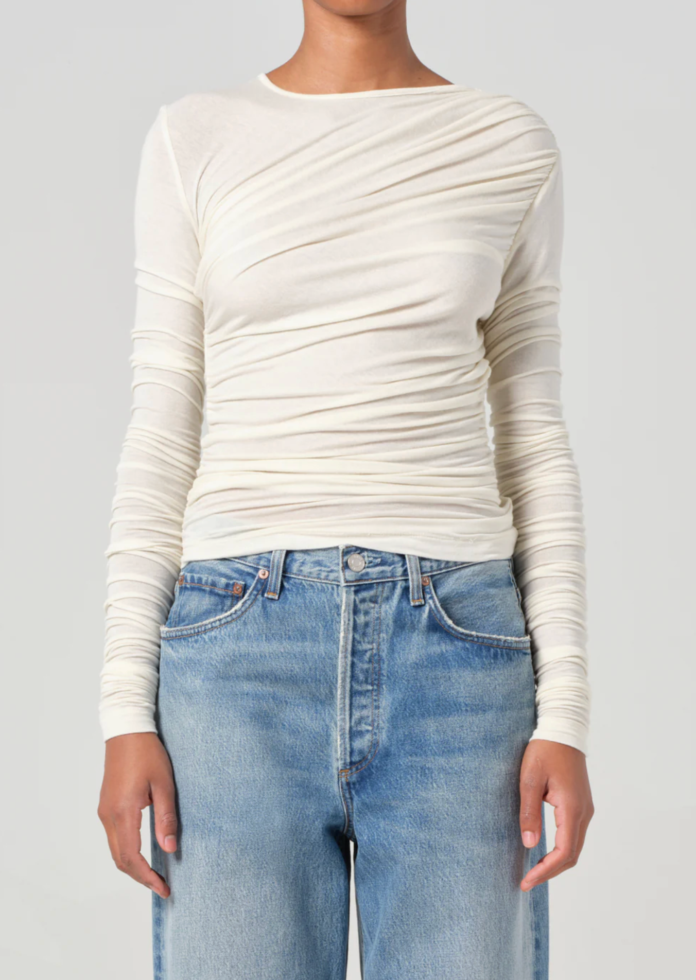 Tania Tee in oatmilk | A GOLDE | MARKET