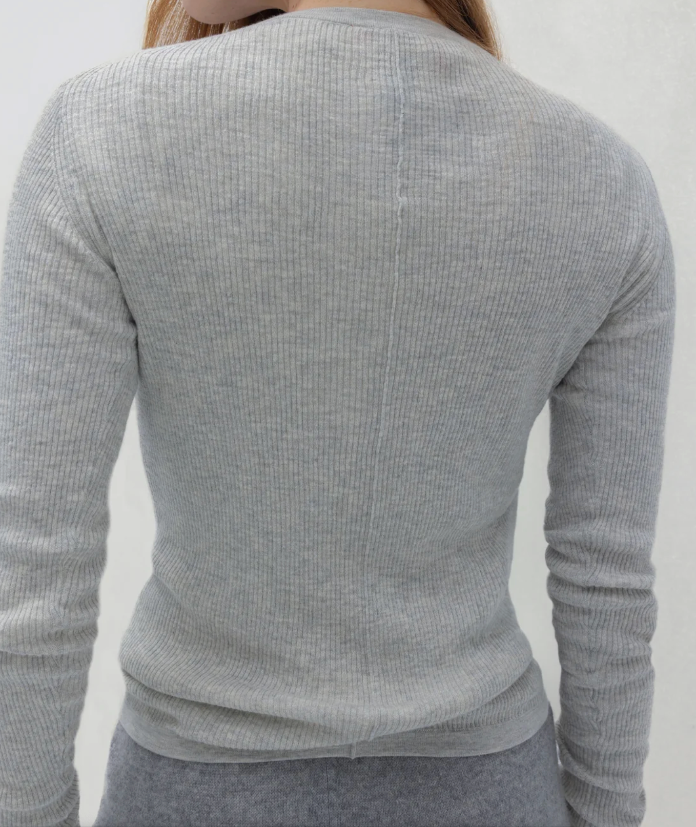L/S ribbed tee grey | Naked Cashmere | MARKET