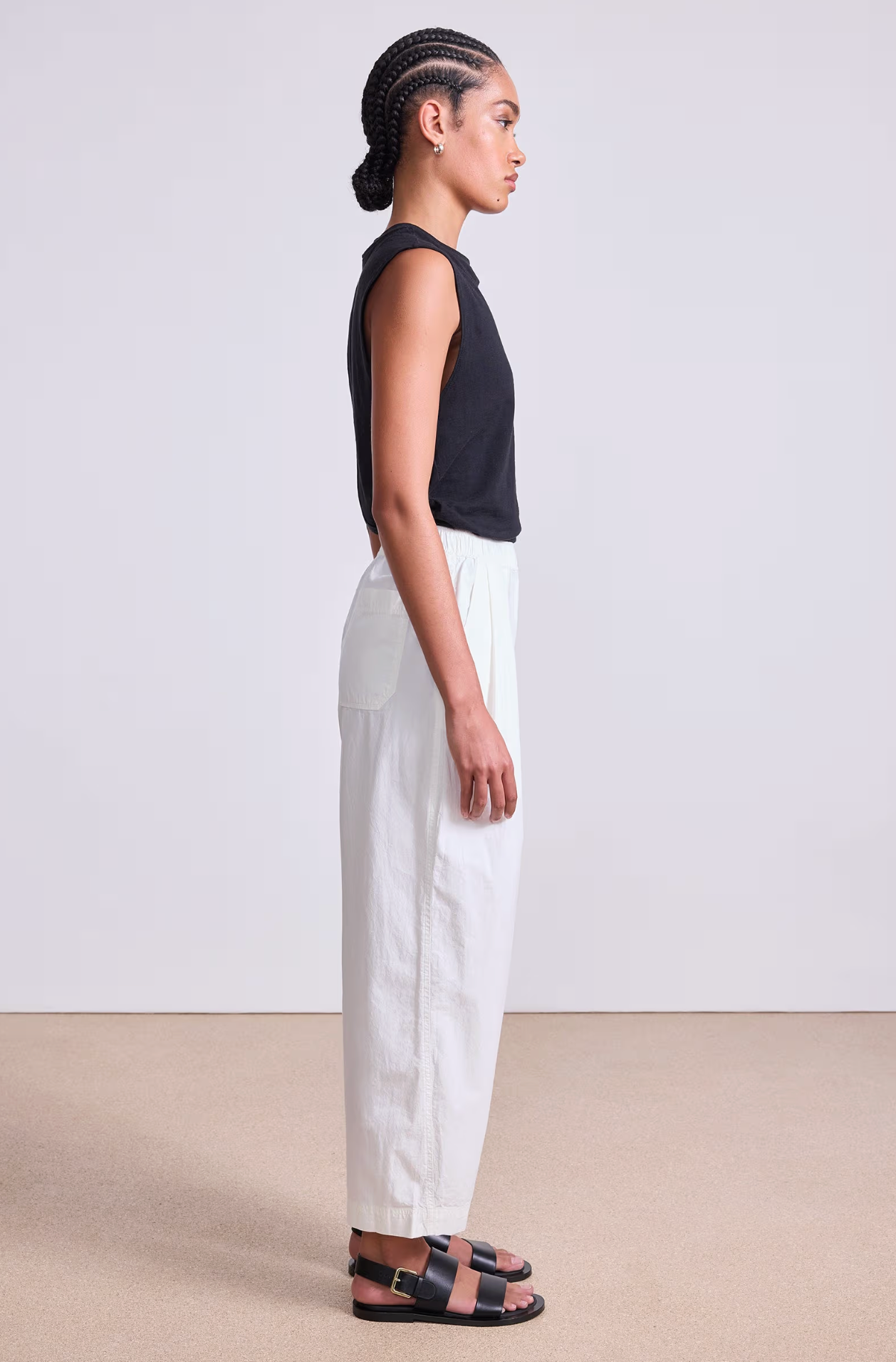Spa Pleat Pant in cream | Apiece Apart | MARKET