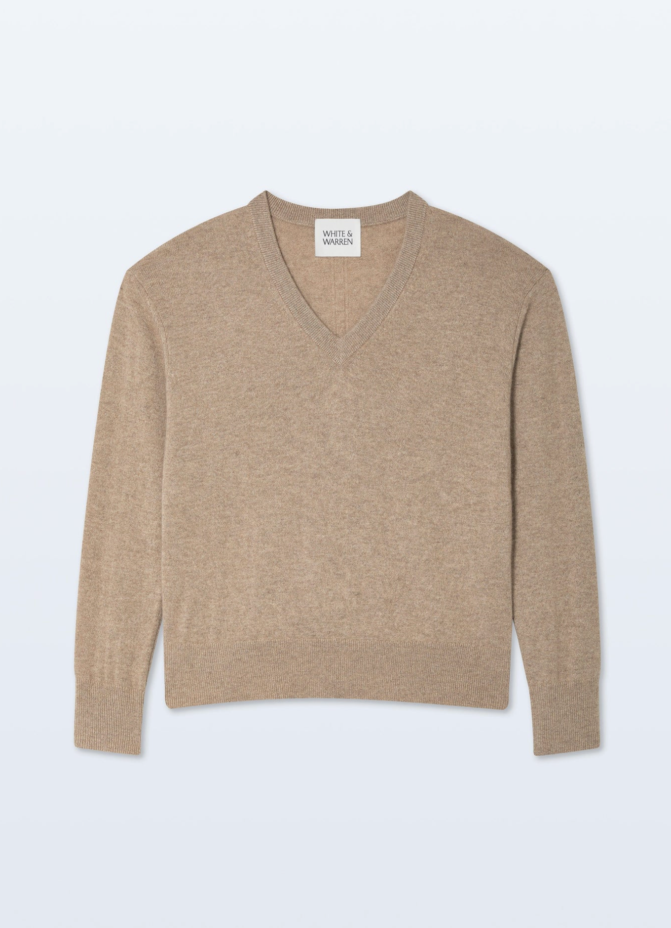 V-neck taupe heather | White & Warren | MARKET