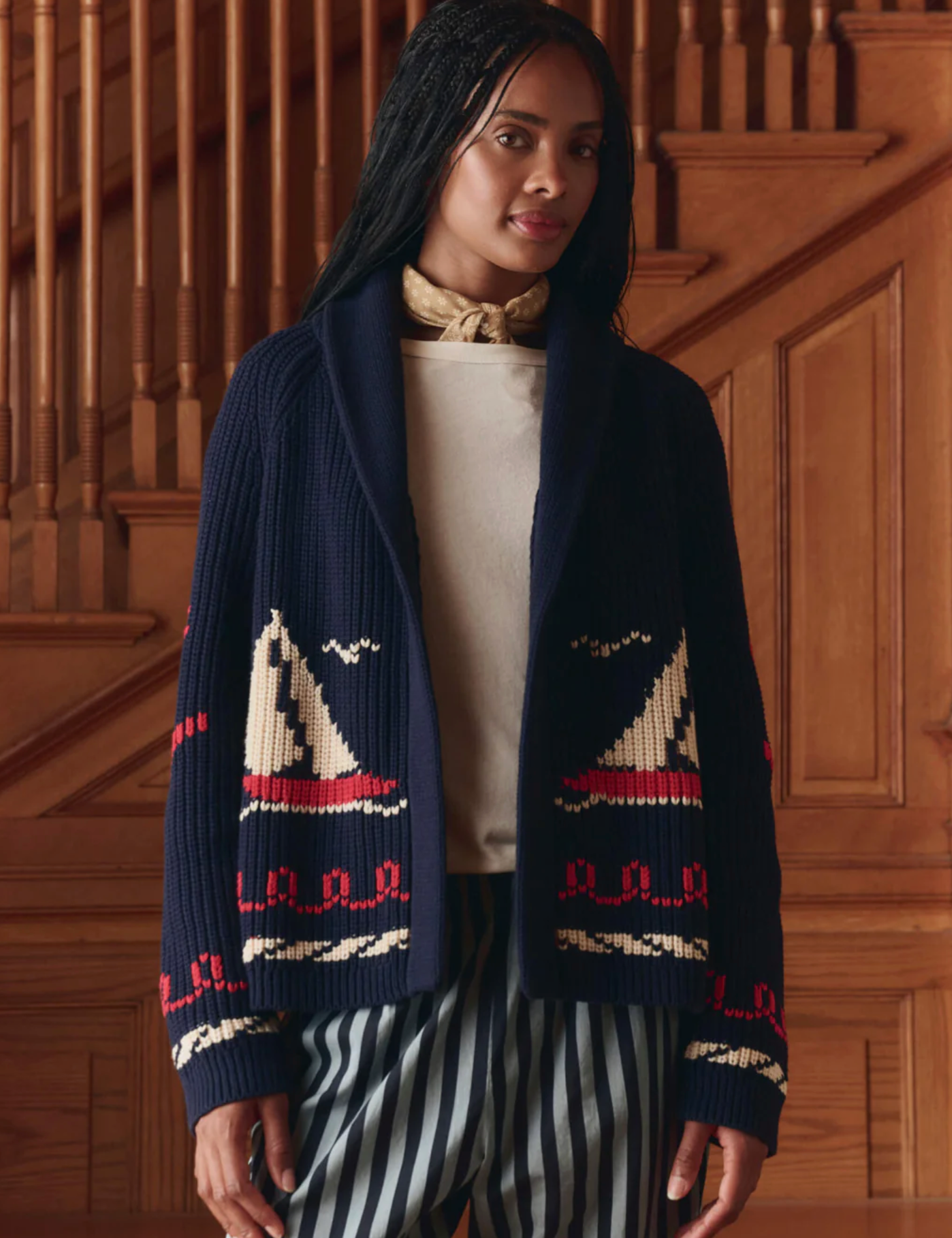 Lodge cardi navy sailbotas | The Great | MARKET