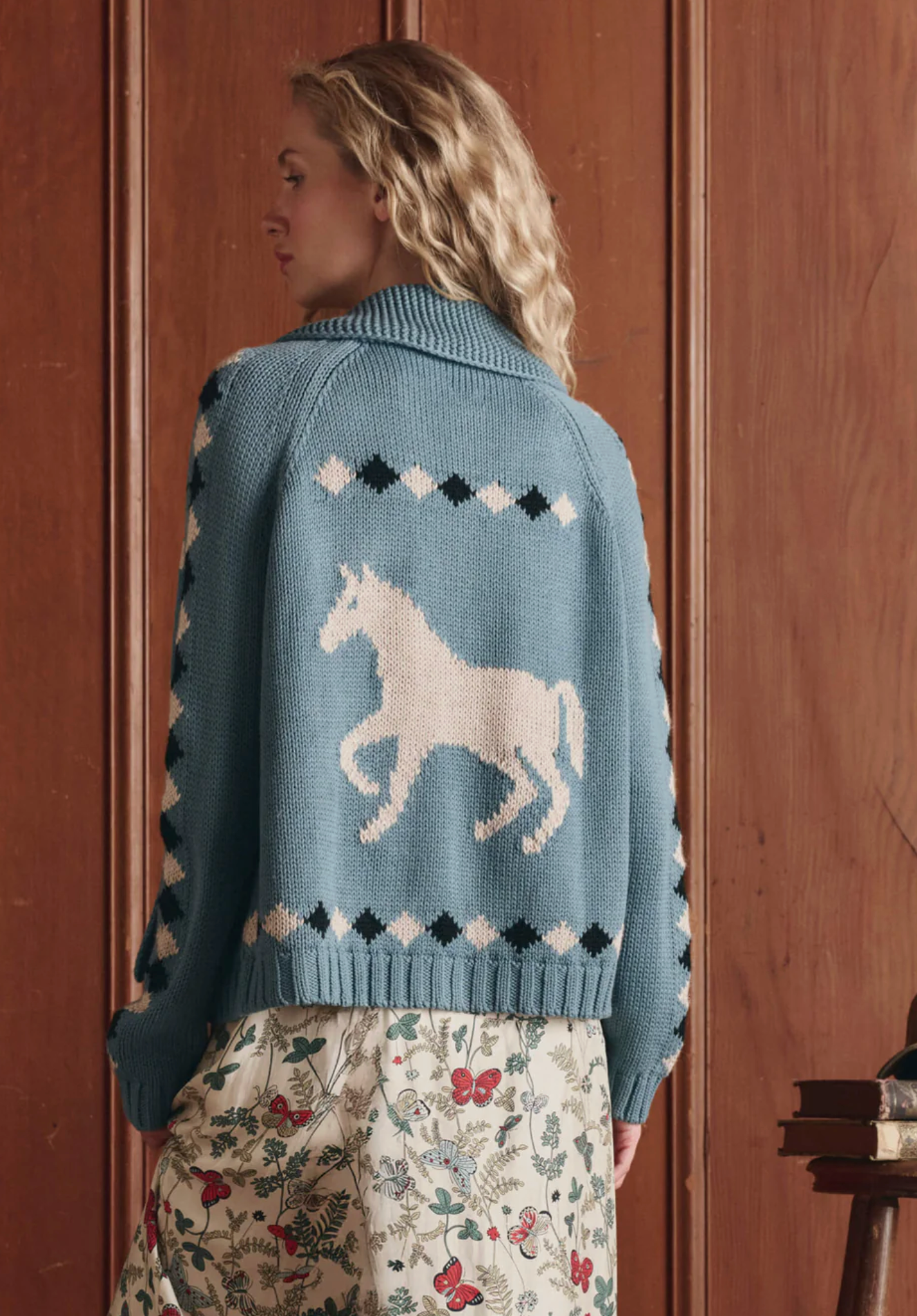 Lodge cardi bluebell Stable | The Great | MARKET
