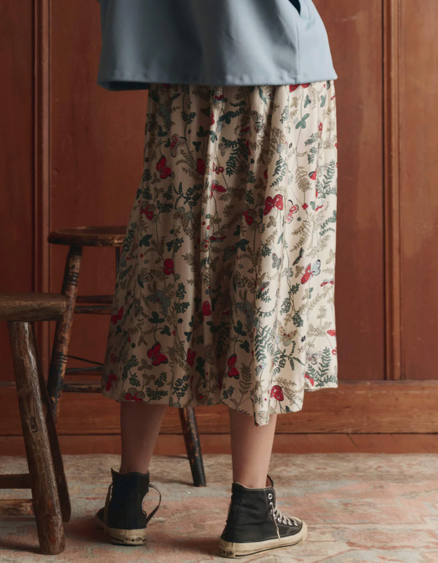Canary skirt butterfly print | The Great | MARKET