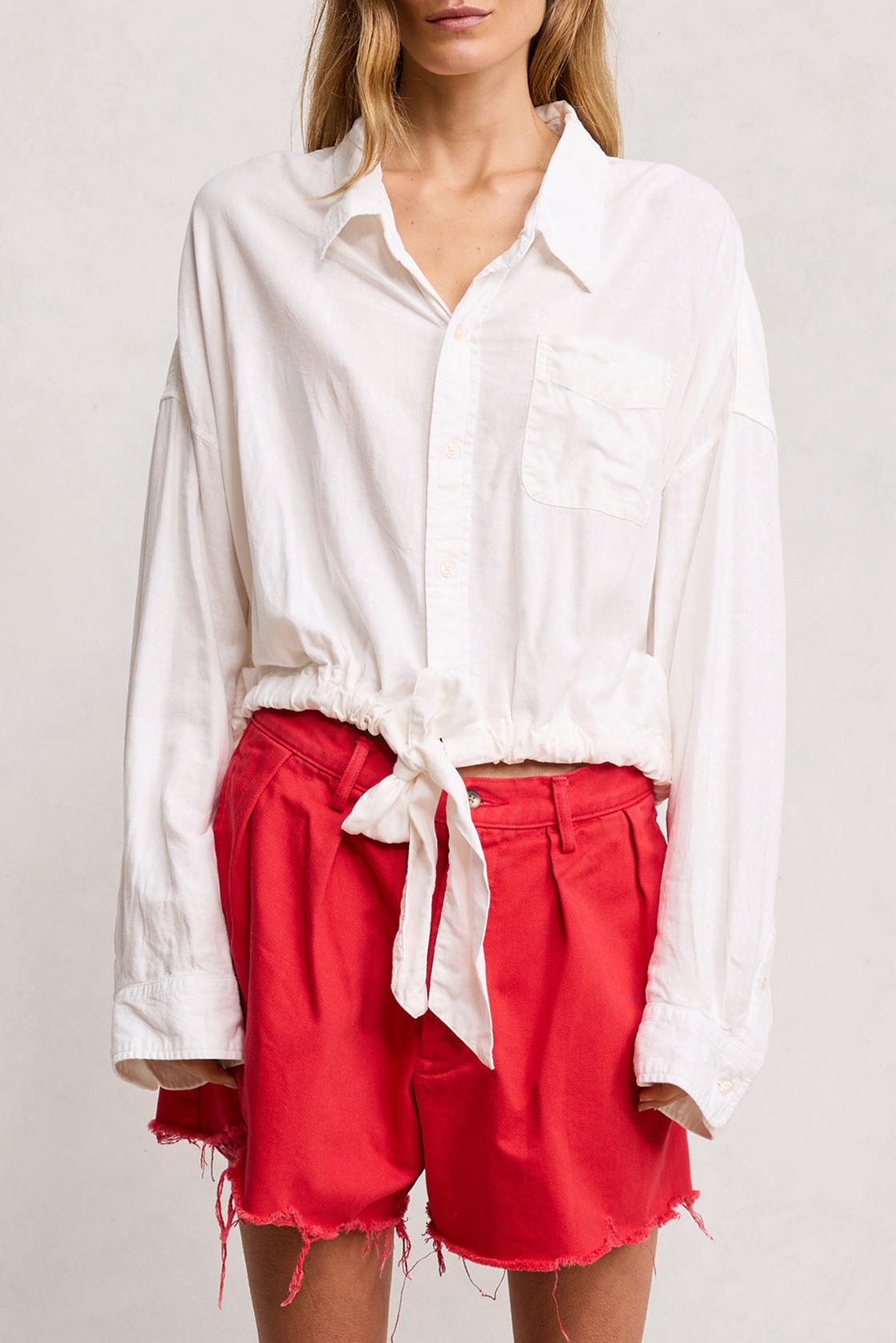 Tie-front shirt