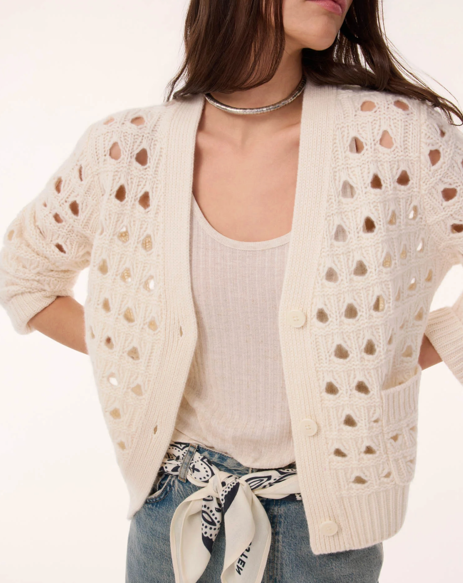 Cardigan white | Kujten | MARKET