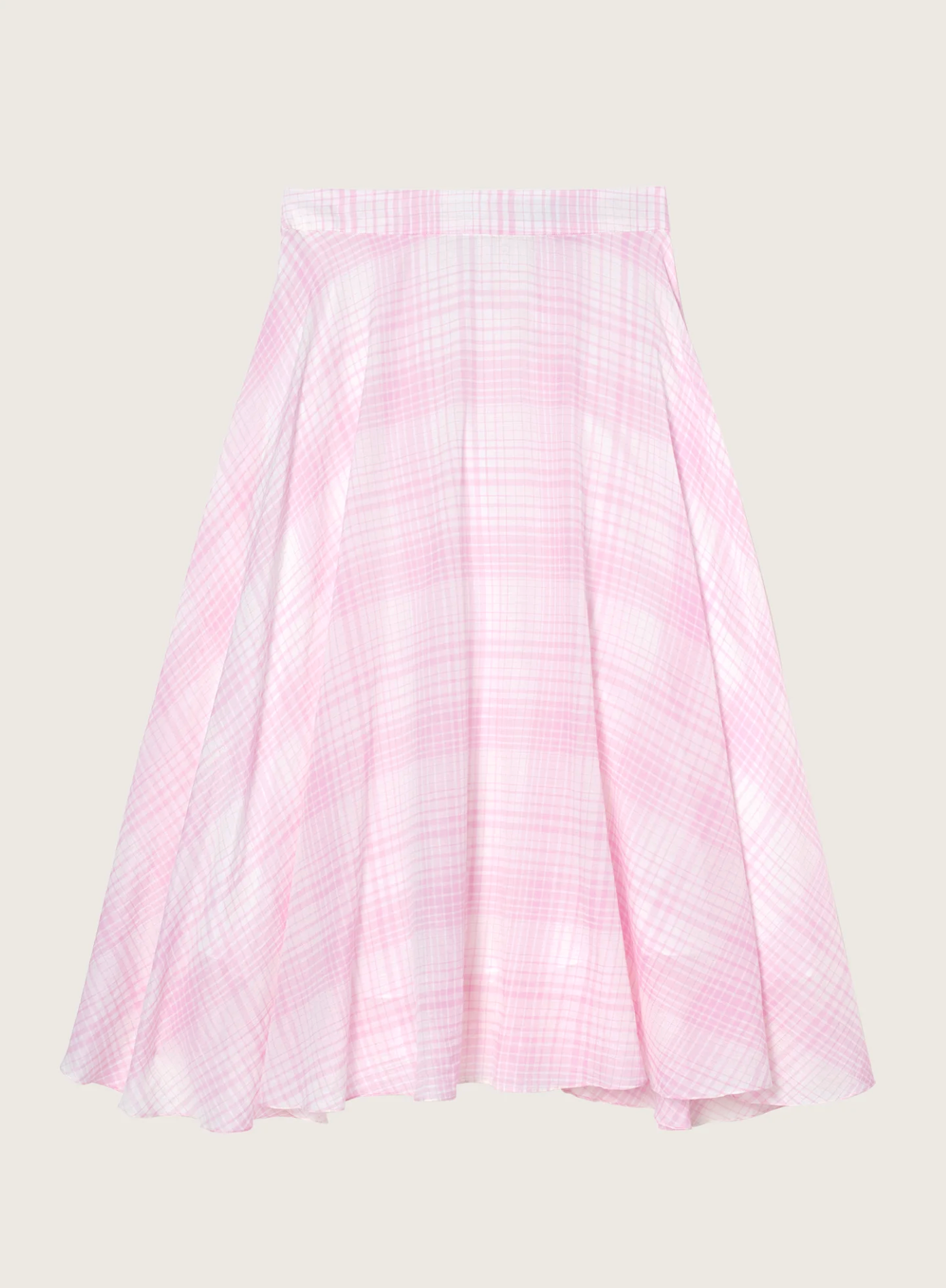 Pink plaid skirt