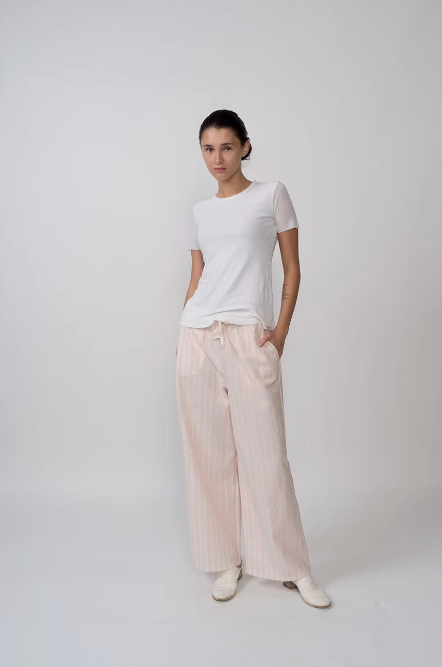 Pink stripe pants | Aequamente | MARKET