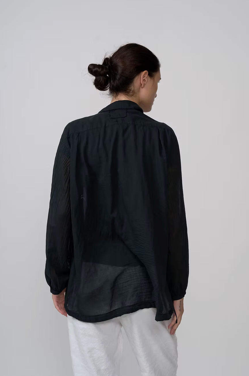 L/S voile shirt navy | Aequamente | MARKET