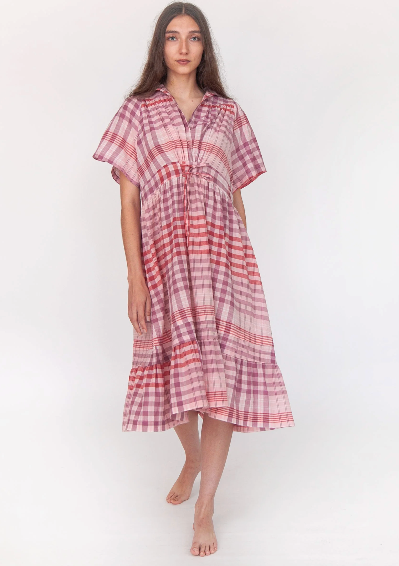 Theresa dress red check | Matta | MARKET