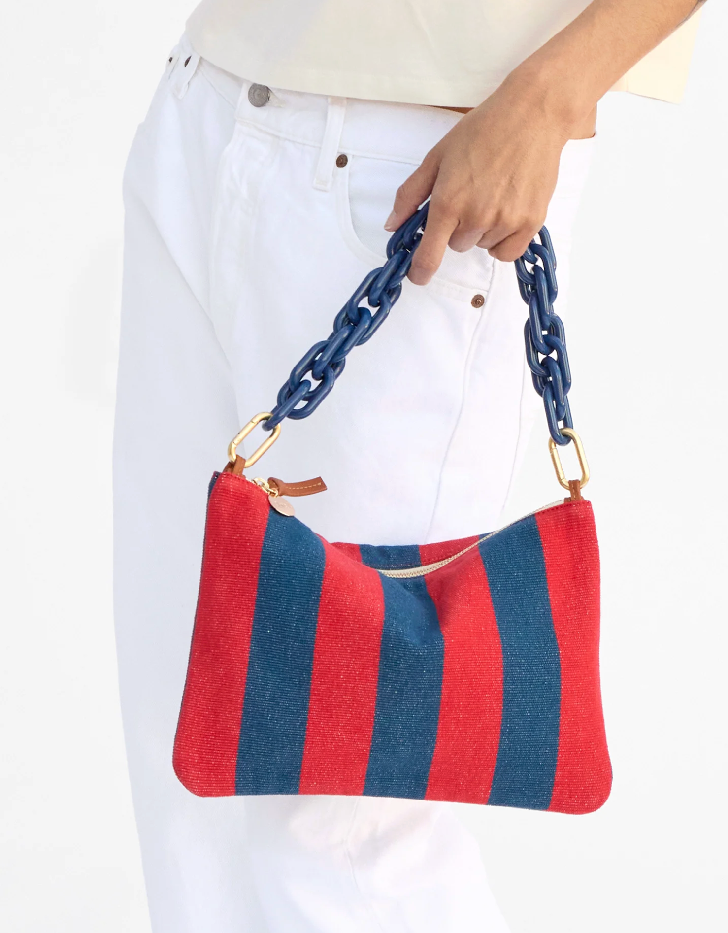 flat clutch stripe | Clare v | MARKET