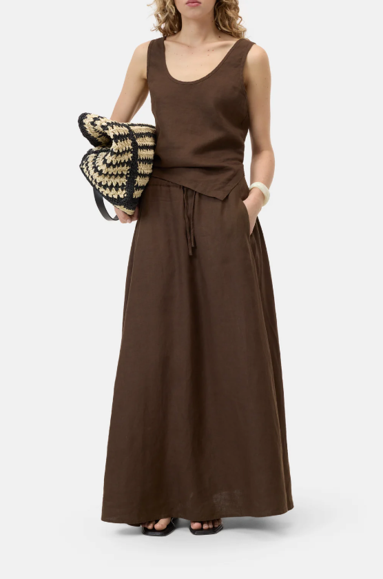 linen tank brown | Closed | MARKET