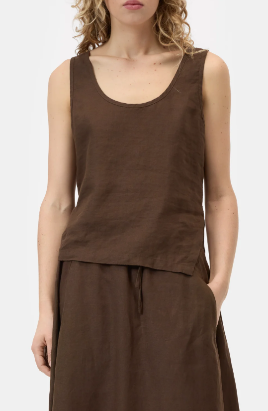 linen tank brown | Closed | MARKET