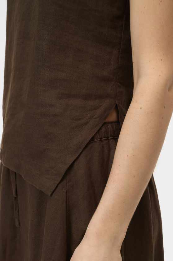 linen tank brown | Closed | MARKET