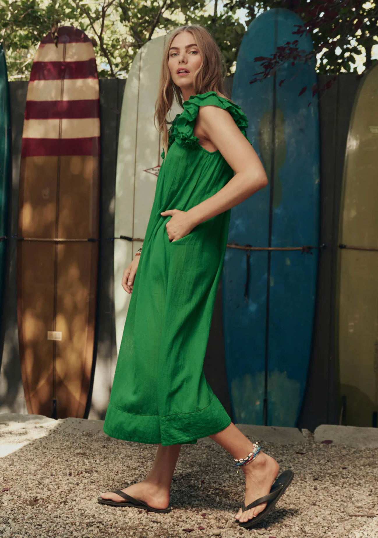 ruffle coverup green | The Great | MARKET