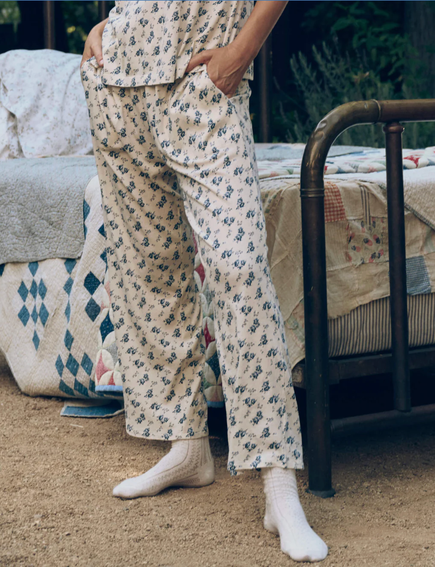jersey easy sleep pant indigo rose |The Great | MARKET