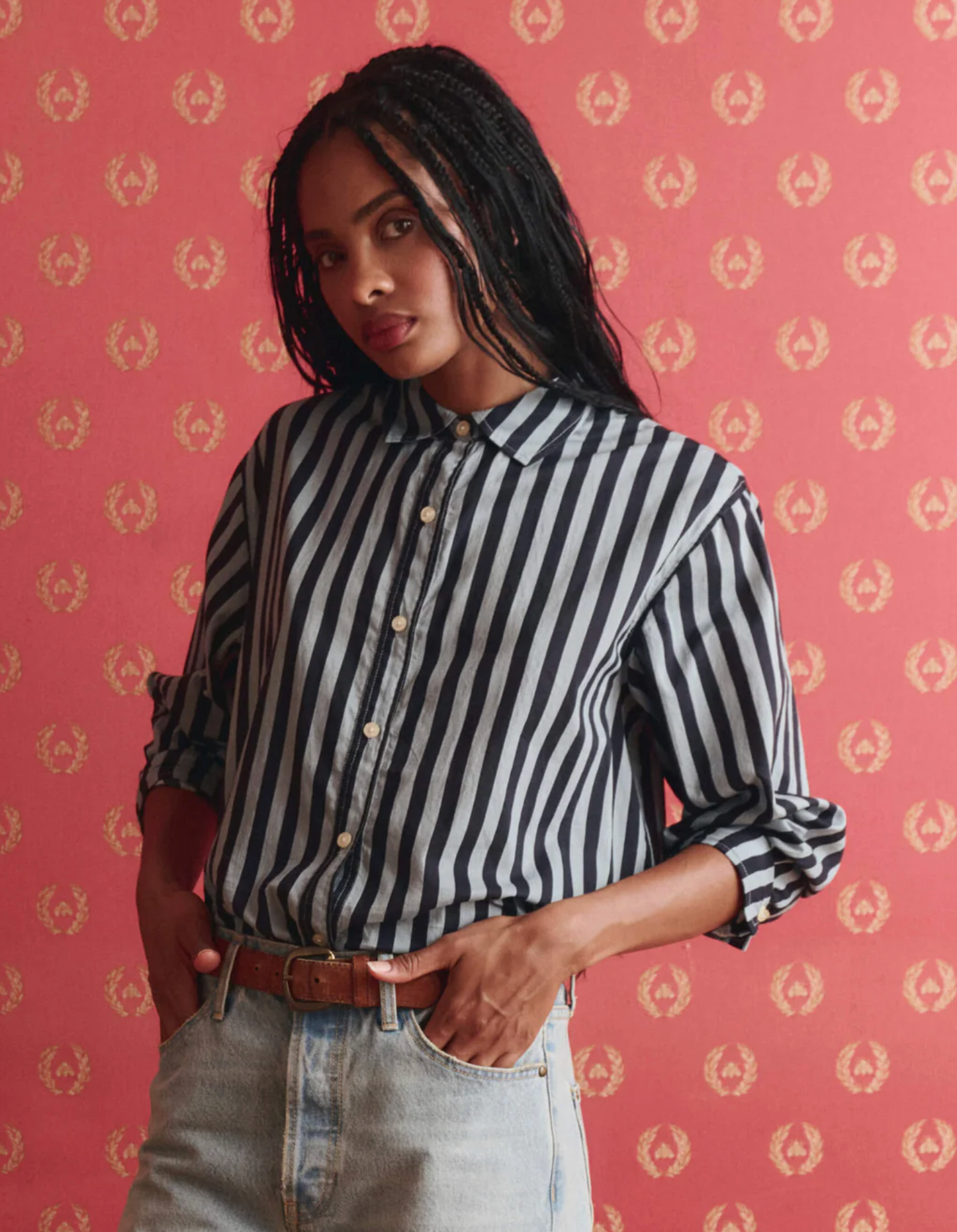 Daily button up stripe | The Great | MARKET