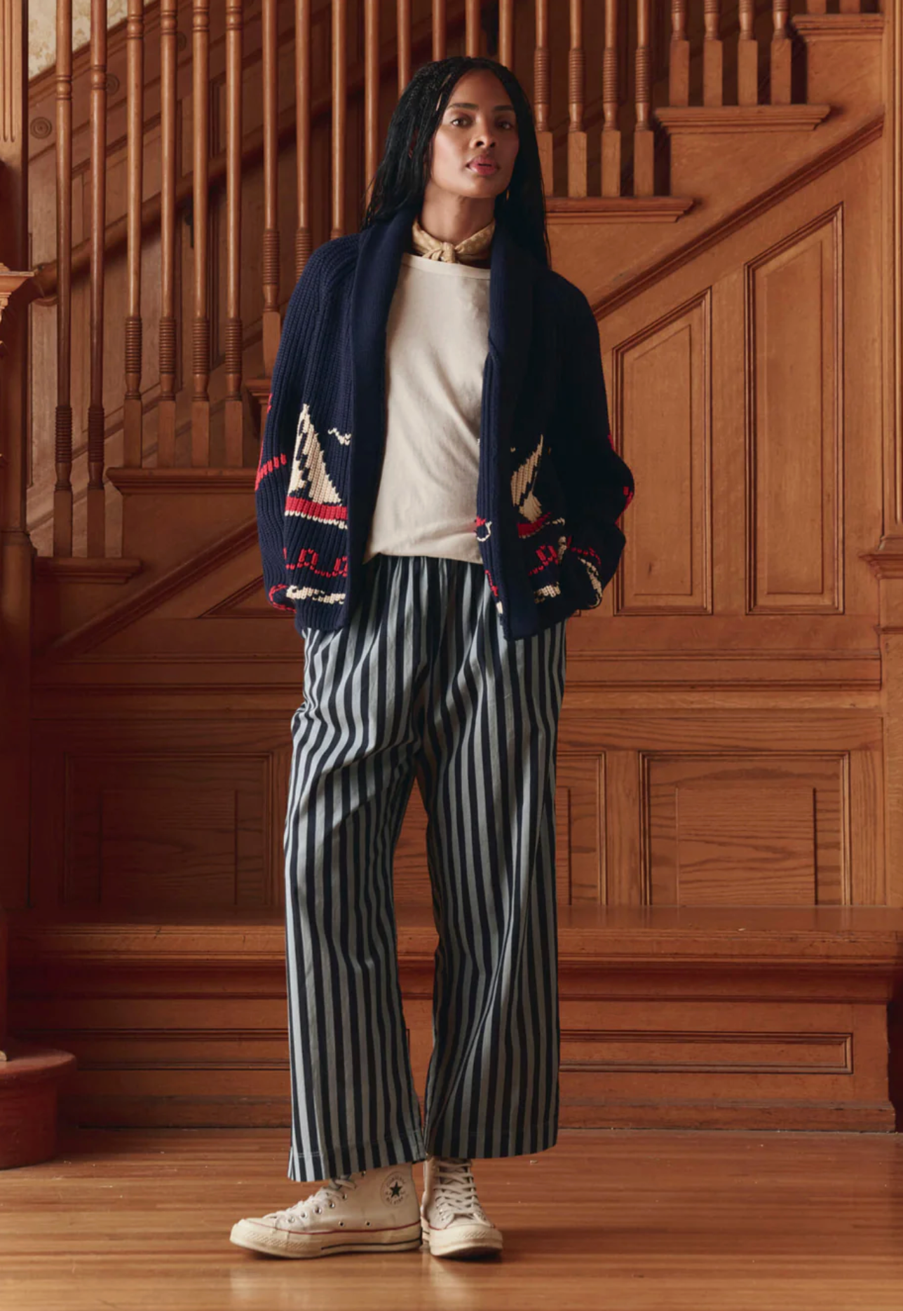 Everyday pullon pant stripe | The Great | MARKET