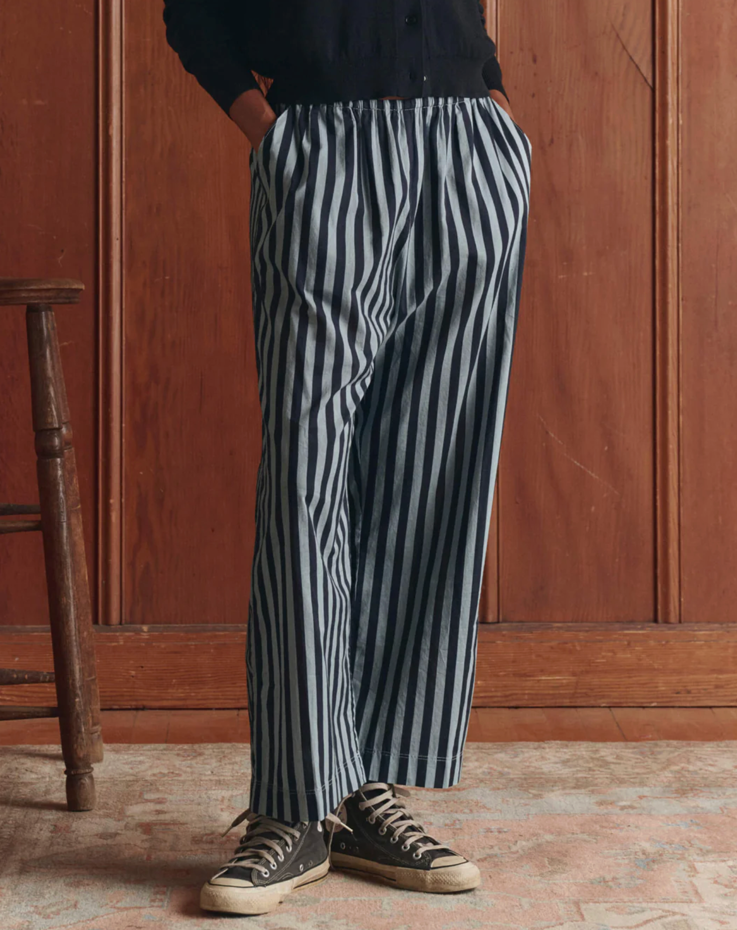 Everyday pullon pant stripe | The Great | MARKET