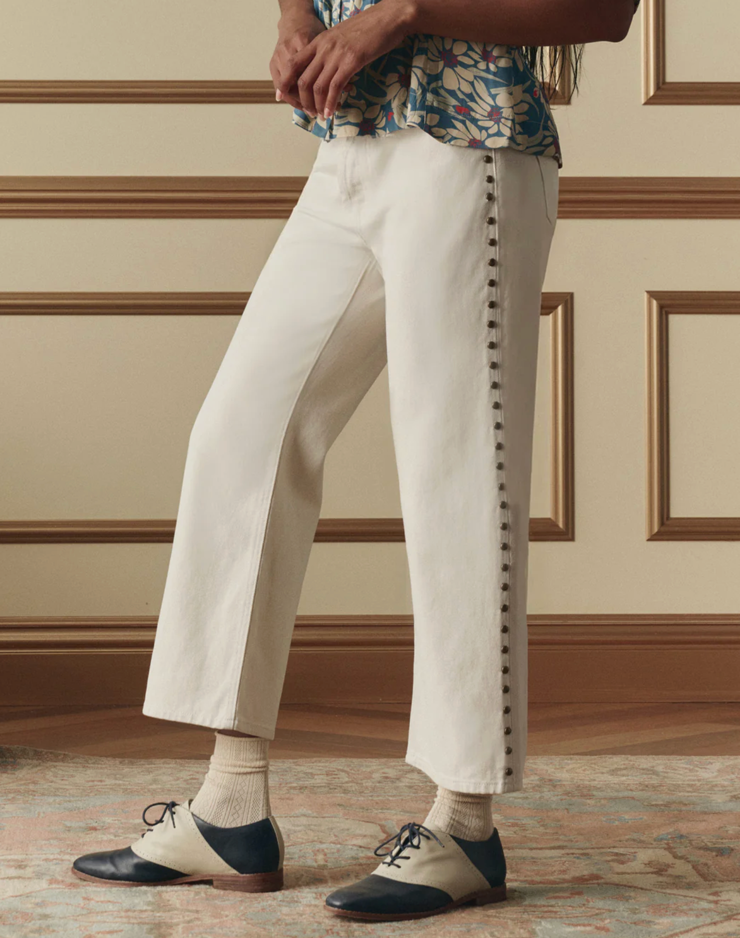 Studded wayne jean cream | The Great | MARKET
