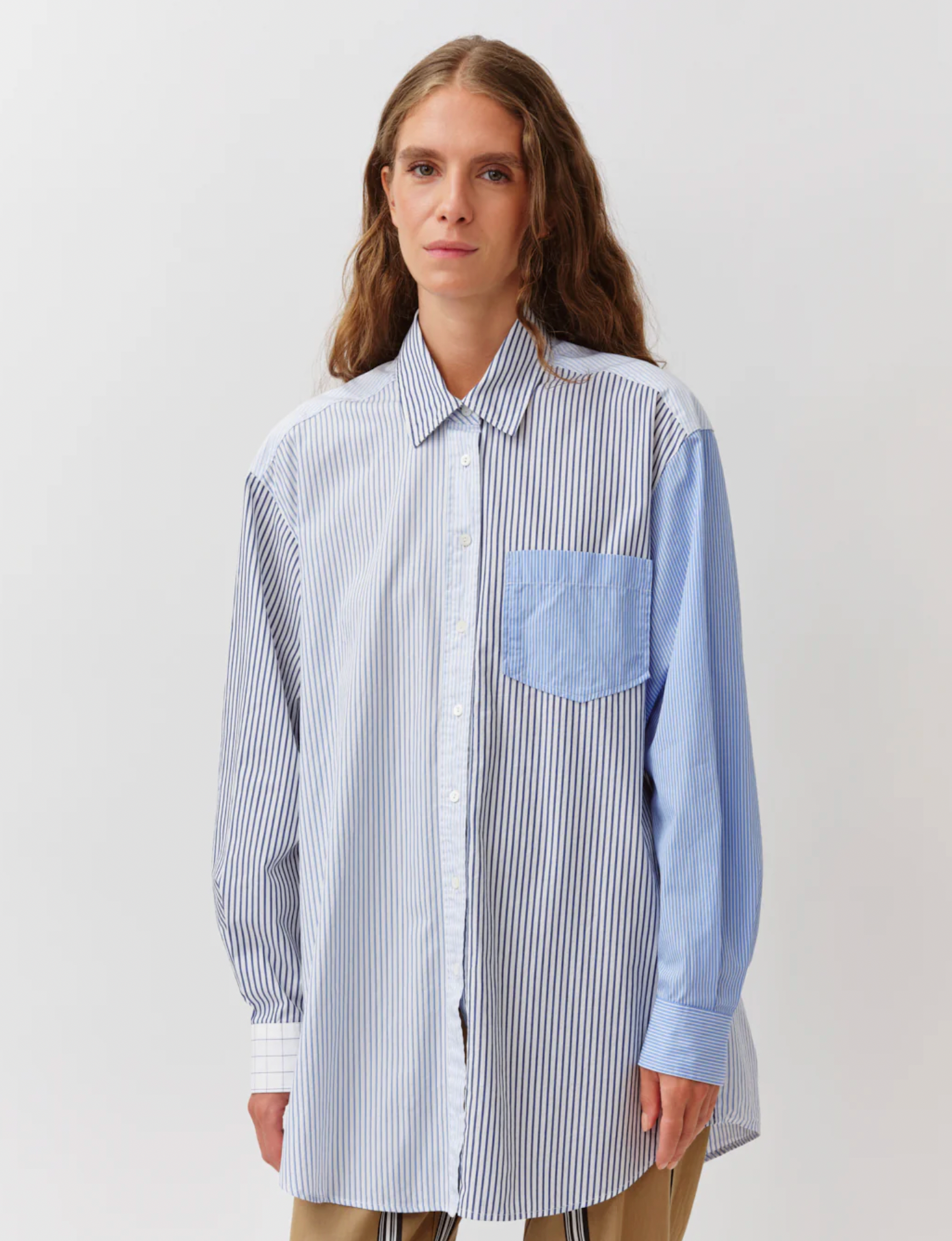 mixed stripe button down | Diega | MARKET