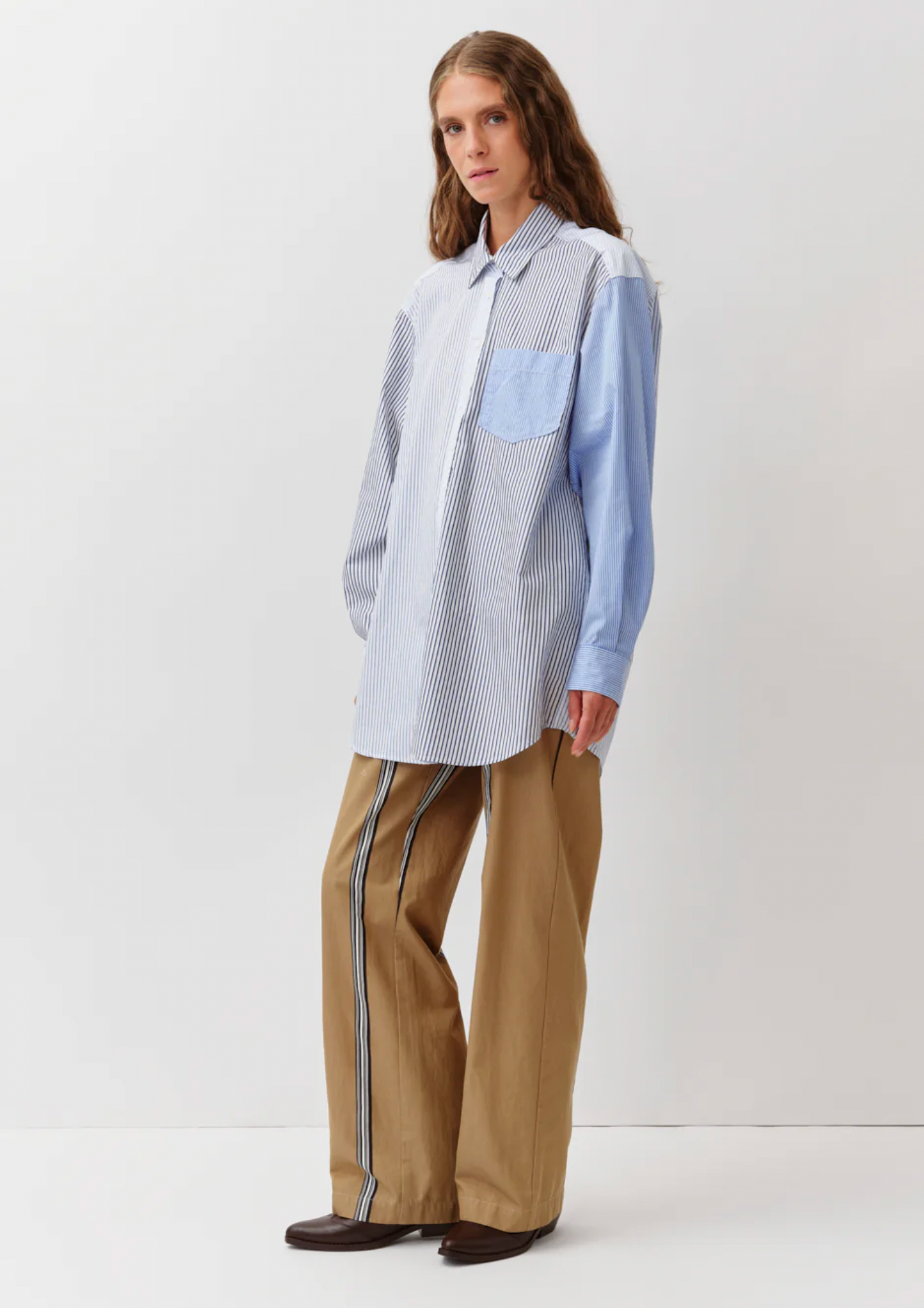 mixed stripe button down | Diega | MARKET