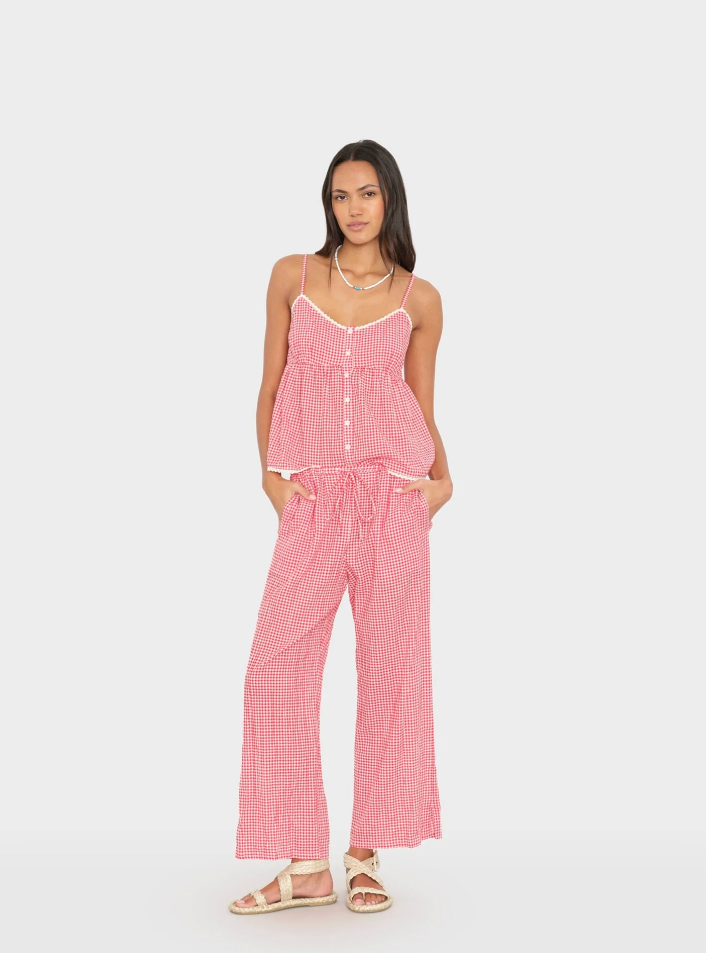 Olson pant red check| Xirena | MARKET