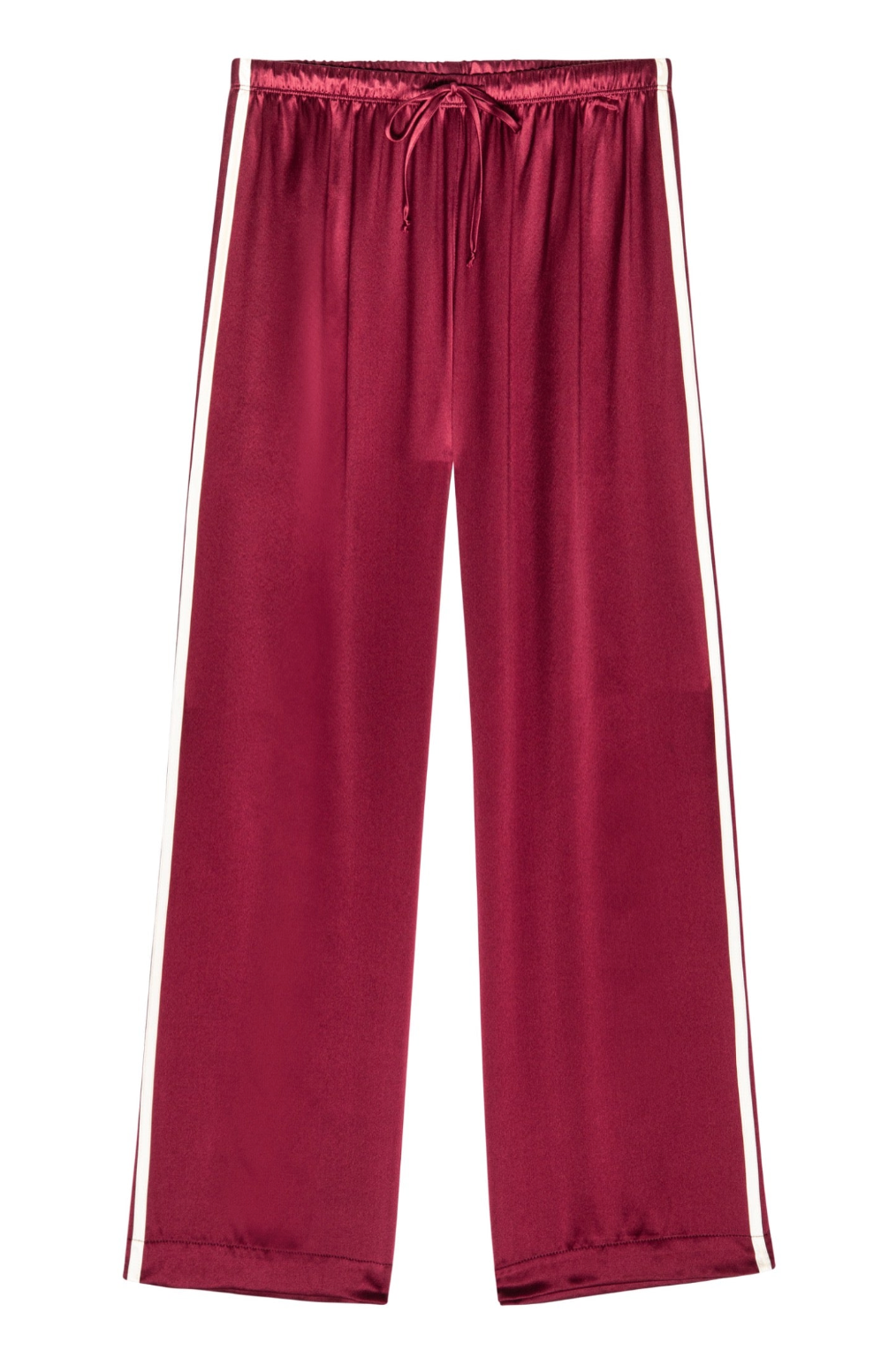 Oxblood silk track pant | Donni | MARKET