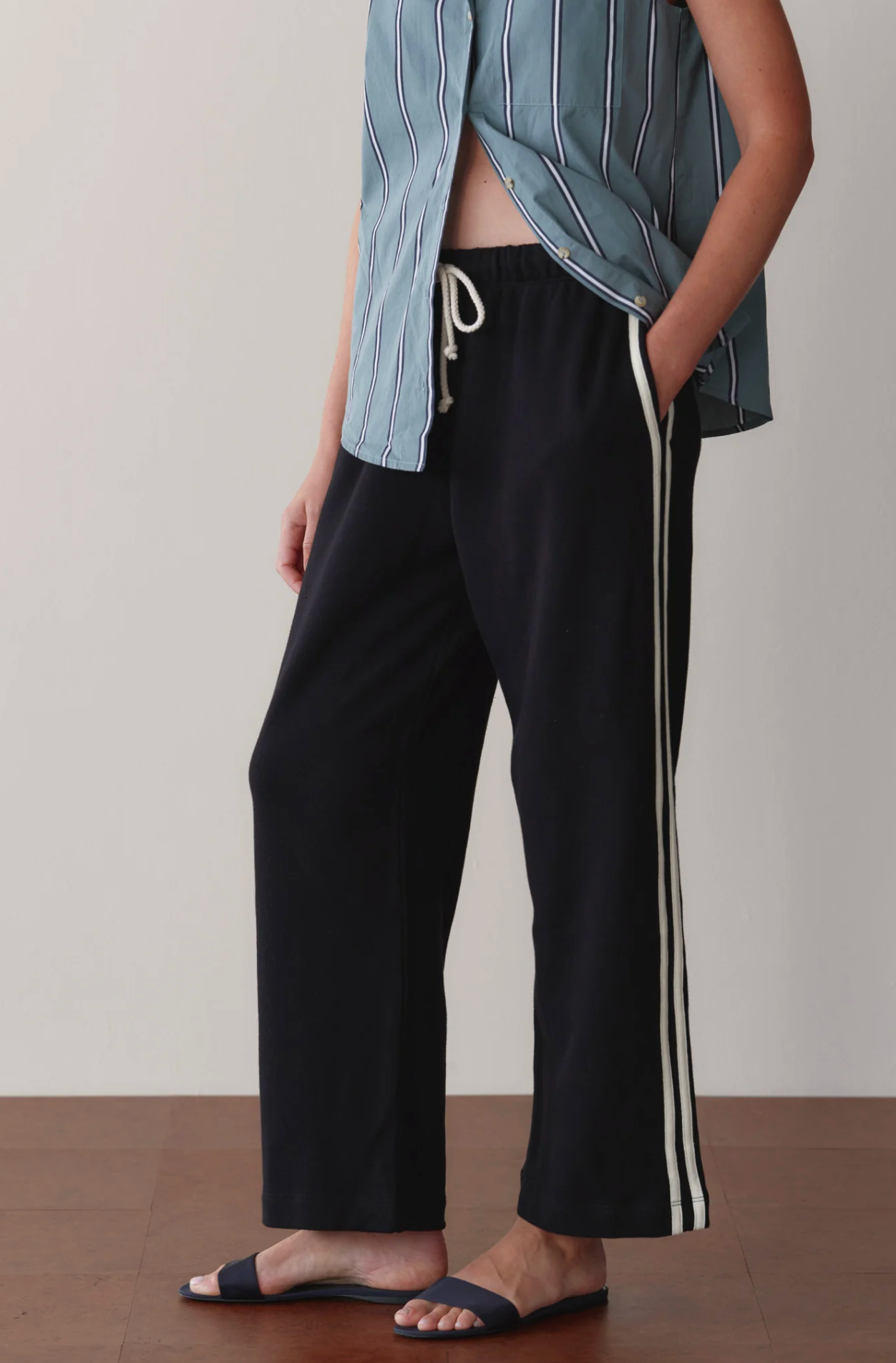 Eco terry stripe black | Donni | MARKET