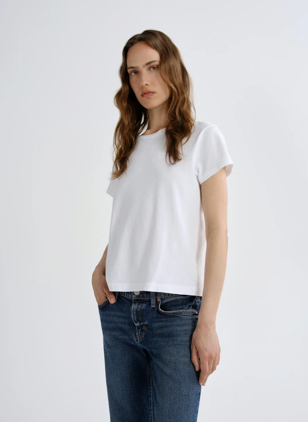 Long line adine tee white | Agolde | MARKET