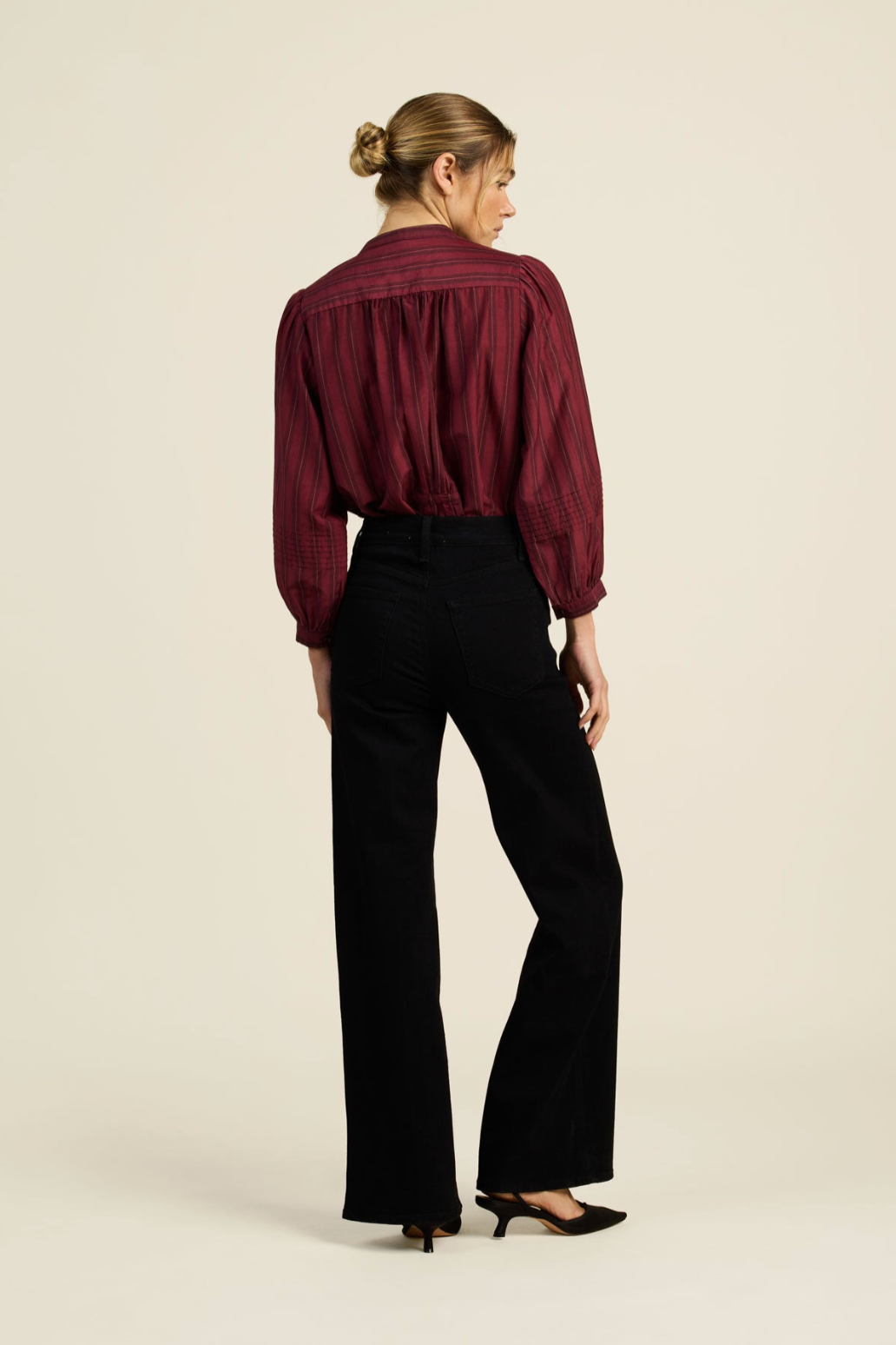 Paulina blouse garnet stripe  | Trovata  | MARKET