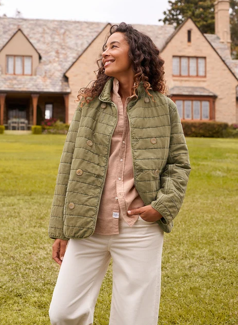 Quilted Belfast green | Frank & Eileen | MARKET
