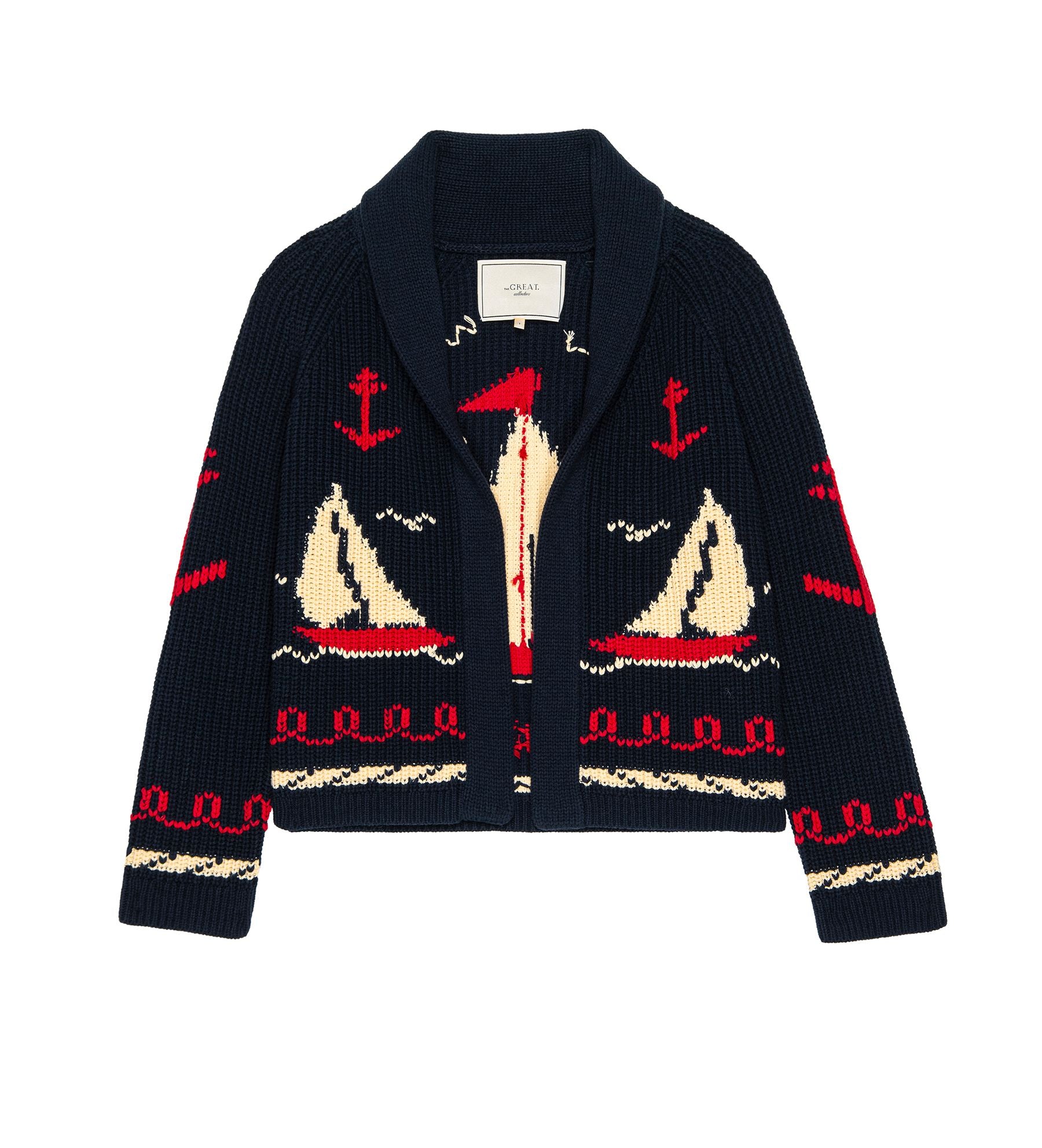 Lodge cardi navy sailbotas | The Great | MARKET