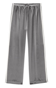 Pewter silk track pant | Donni | MARKET