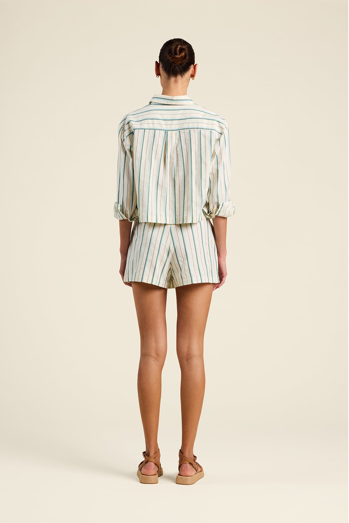 Nessa Shirt Verde Stripes | Trovata | MARKET